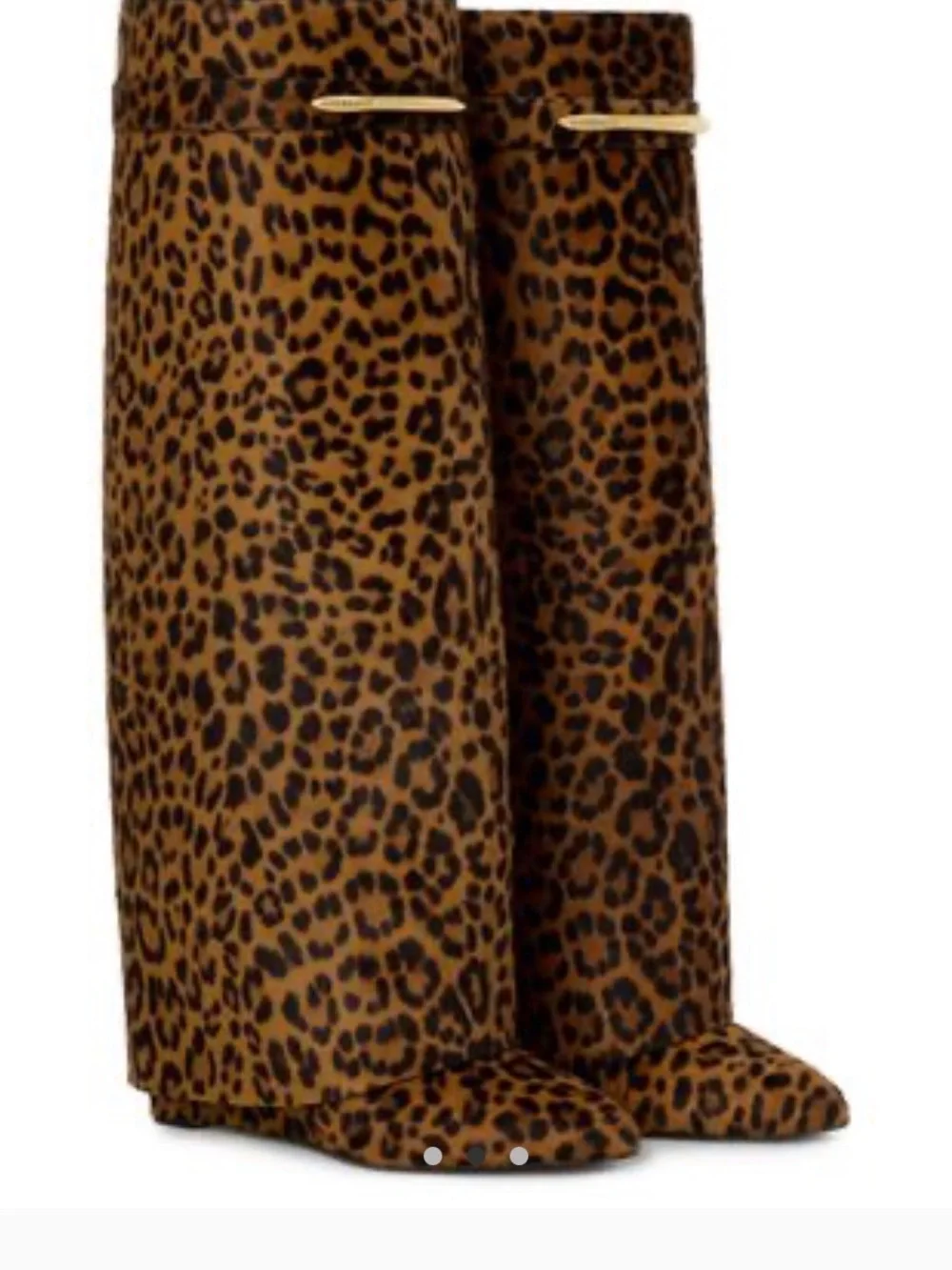Givenchy Shark Pinch Boots in Leopard Pony-Effect Leather